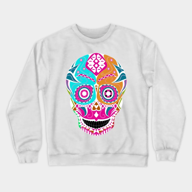 sugar skull pattern ecopop Crewneck Sweatshirt by jorge_lebeau